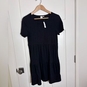 GAP XS Black Tiered Mini Dress
